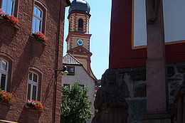 Blick auf Barockkirche